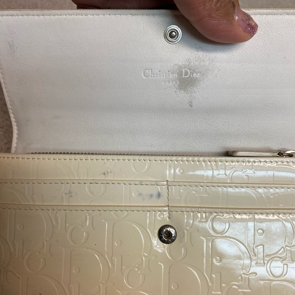 Dior Cream Logo Print Long Wallet - Picture 13 of 16